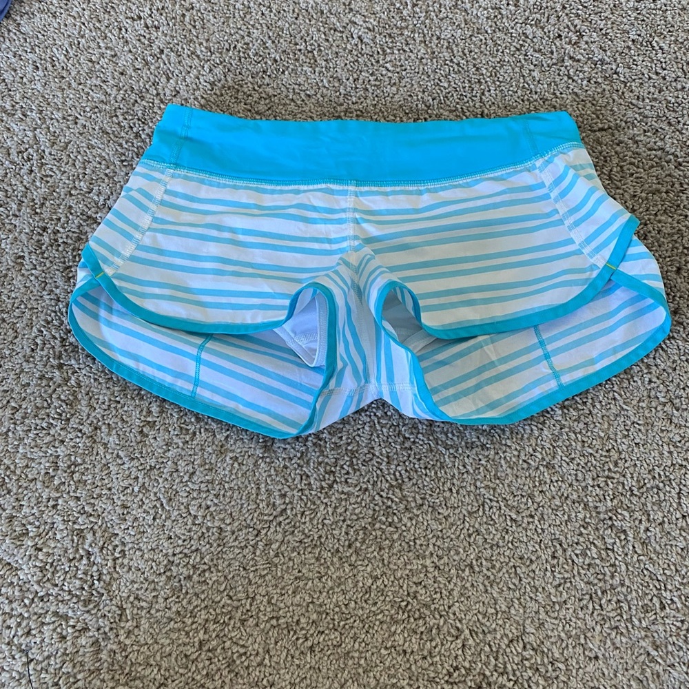 Lululemon Speed Up short blue and white stripe